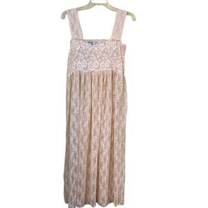 Ivory Long Lace Summer Dress Size Medium